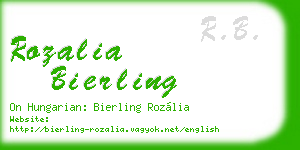 rozalia bierling business card